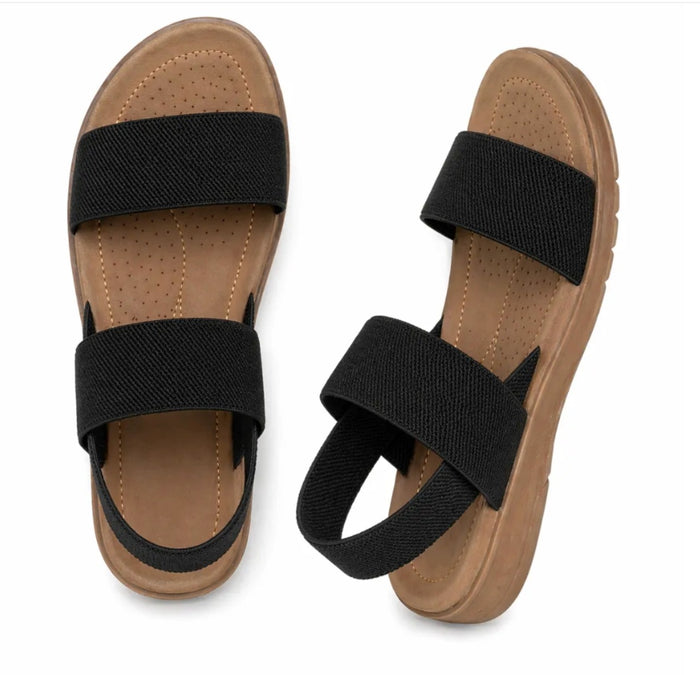 Stretch-Strap Comfort Sandals for Wide & Swollen Feet